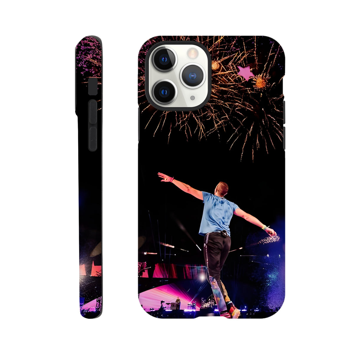 Durable iPhone case with Chris Martin concert imagery