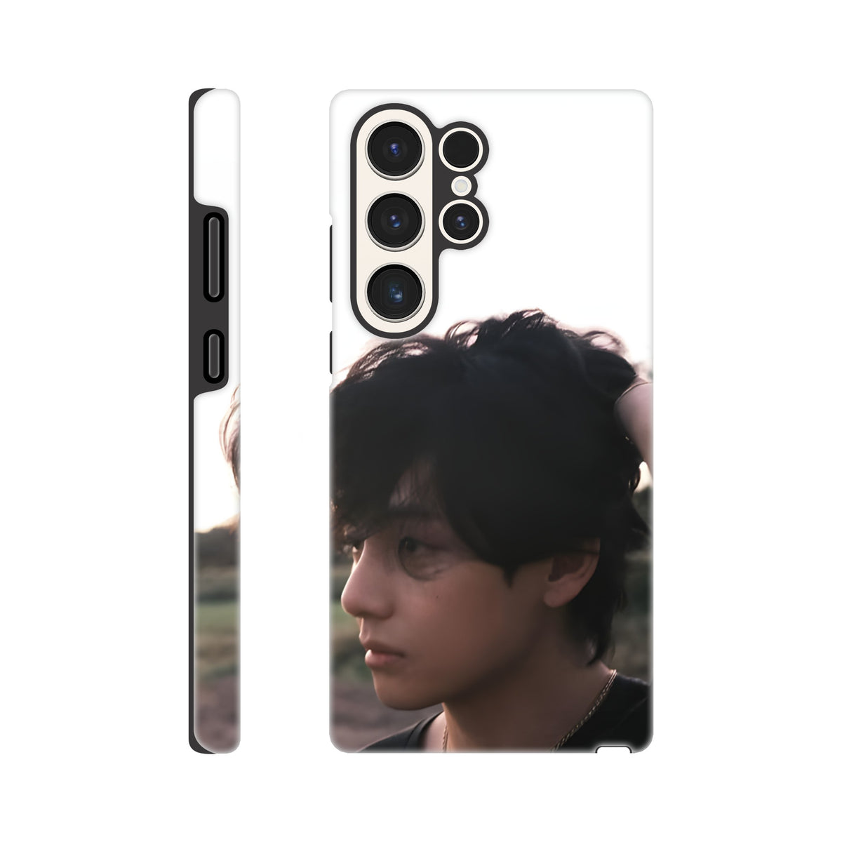 Protective Samsung phone case with BTS V design