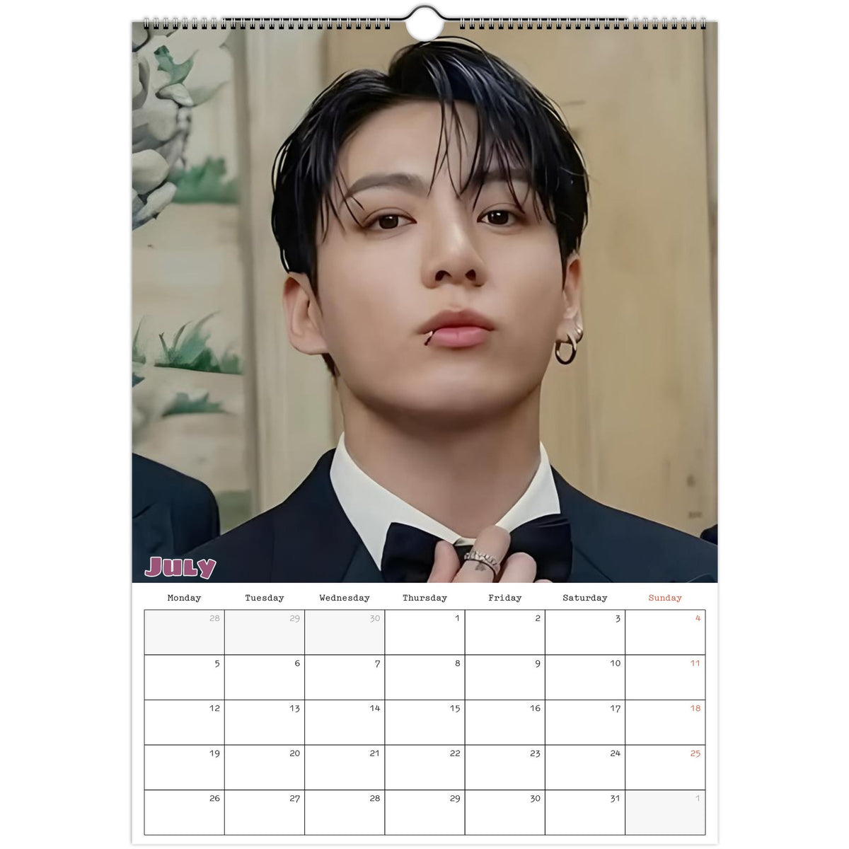 Jungkook Calendar 2027 July photo