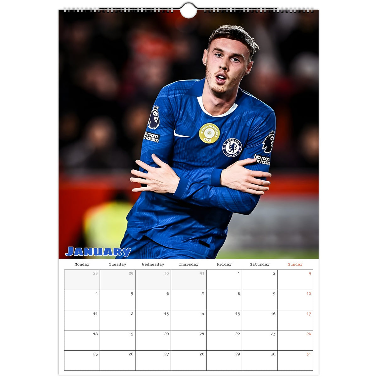 Chelsea Calendar 2027 January photo