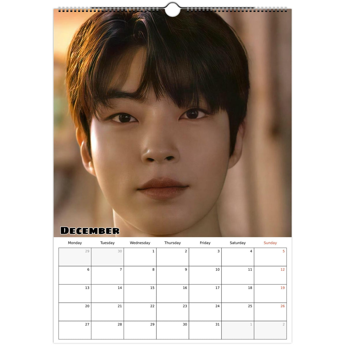 Hwang In‑youp calendar December photo