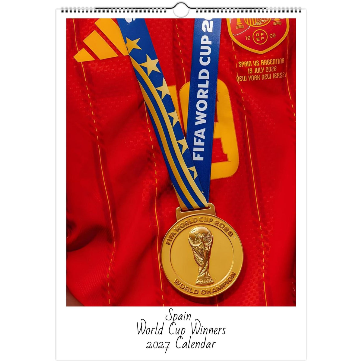 Spain World Cup calendar 2027 cover