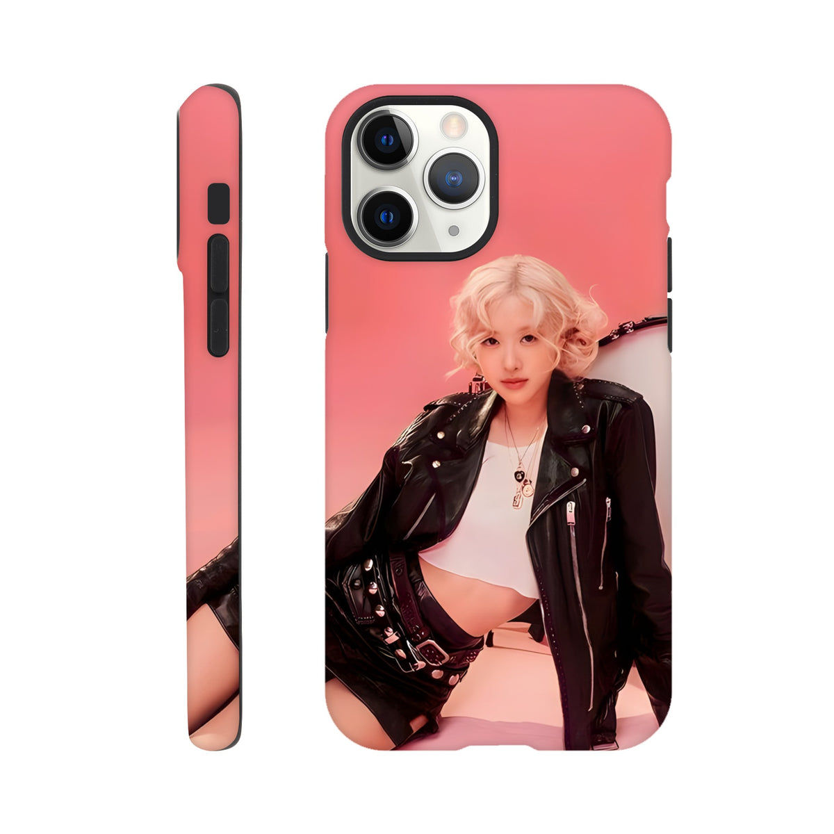 Rosé tough case with reinforced corners for iPhone