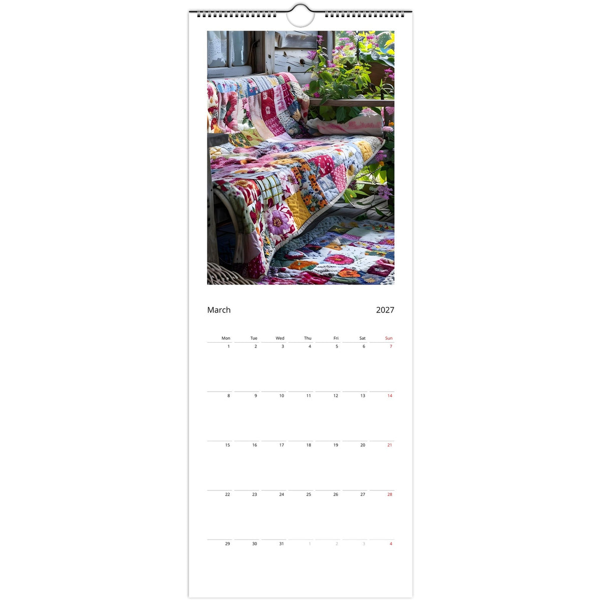 Off‑Grid Living 2027 calendar March photo