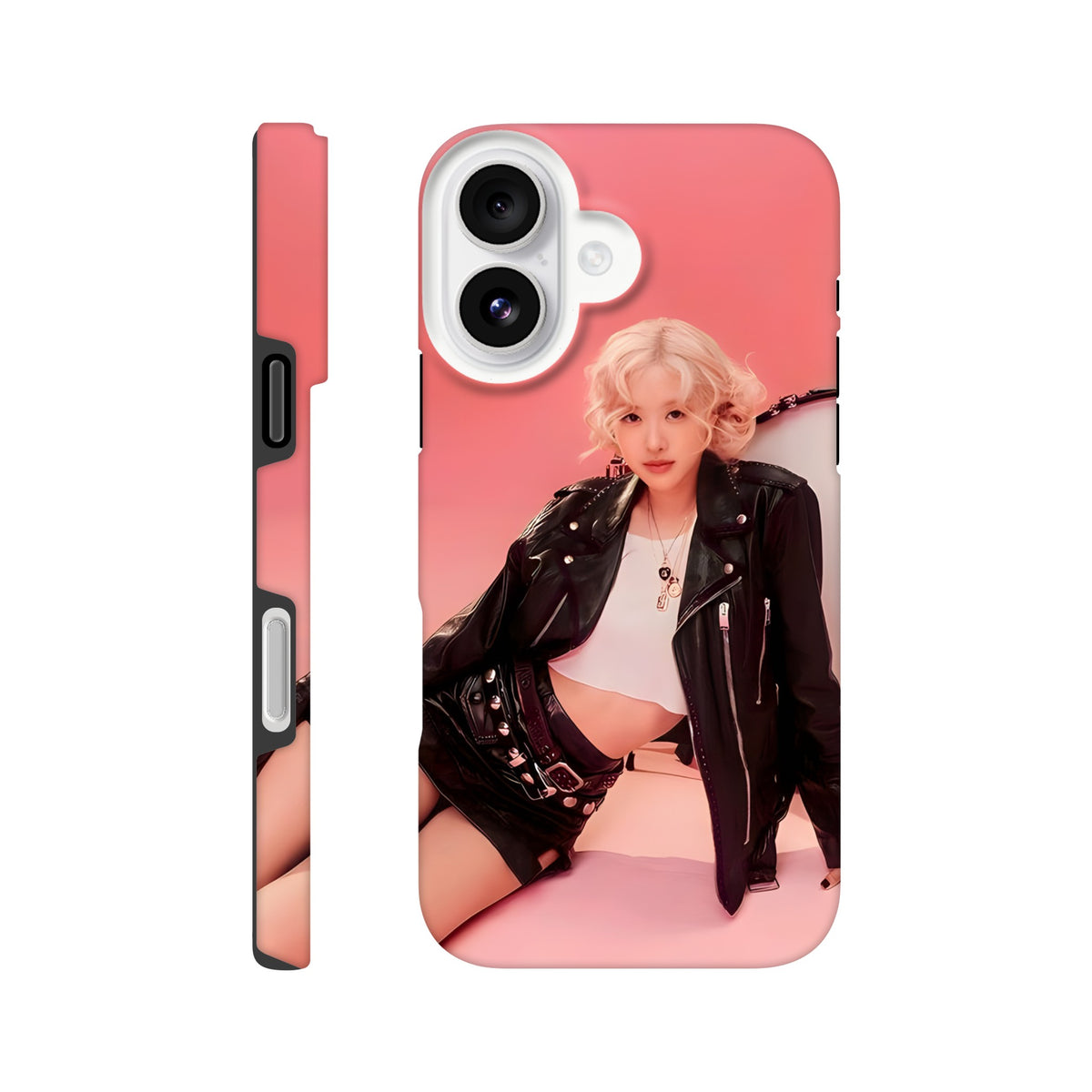 Rosé iPhone tough case with glossy premium finish