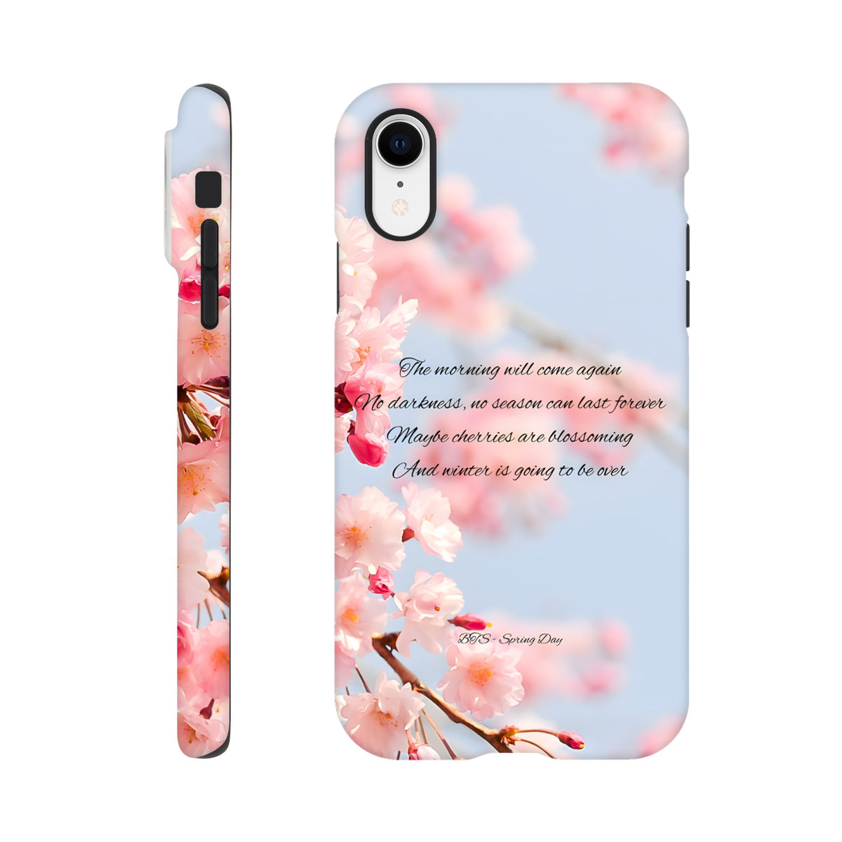 Durable iPhone tough case inspired by BTS Spring Day visuals