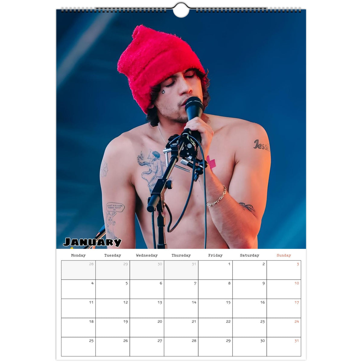 Dominic Fike calendar January photo