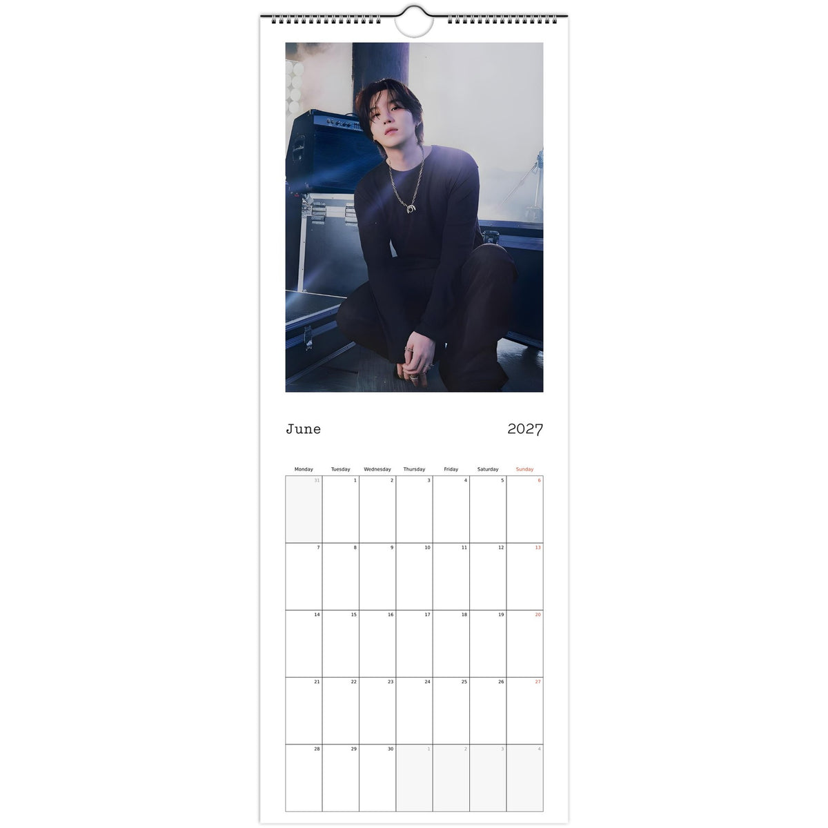 BTS Suga (Yoongi) calendar June portrait