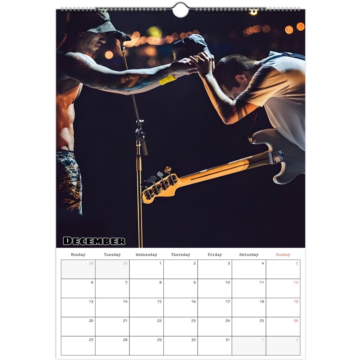 Twenty One Pilots calendar December photo
