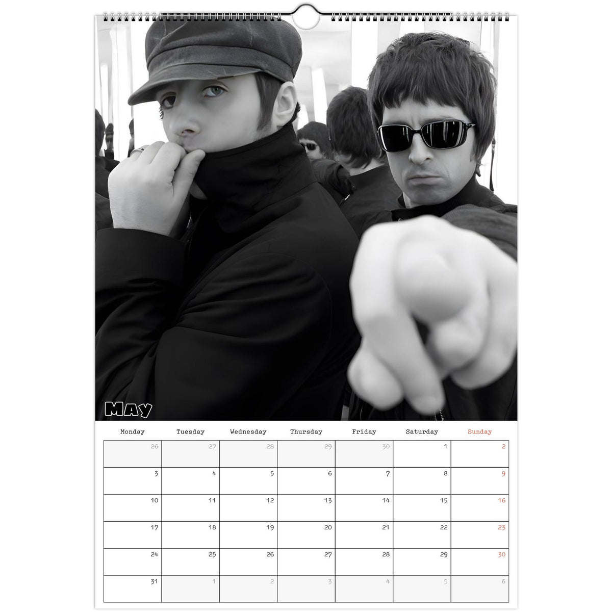 May page of Oasis 2027 A3 wall calendar