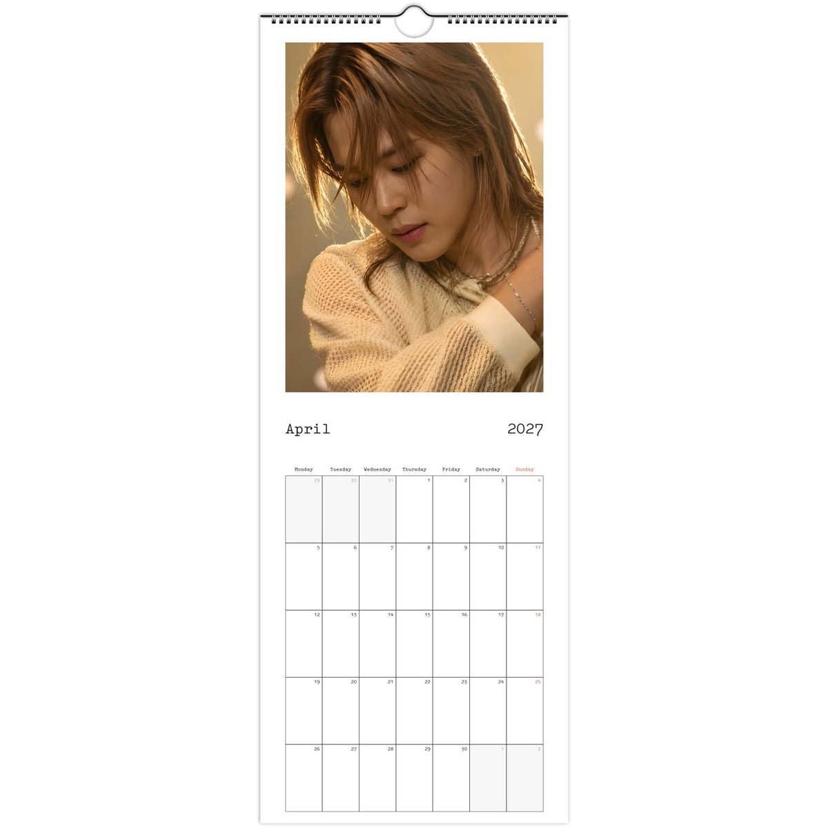 5BTS Jimin Calendar April portrait