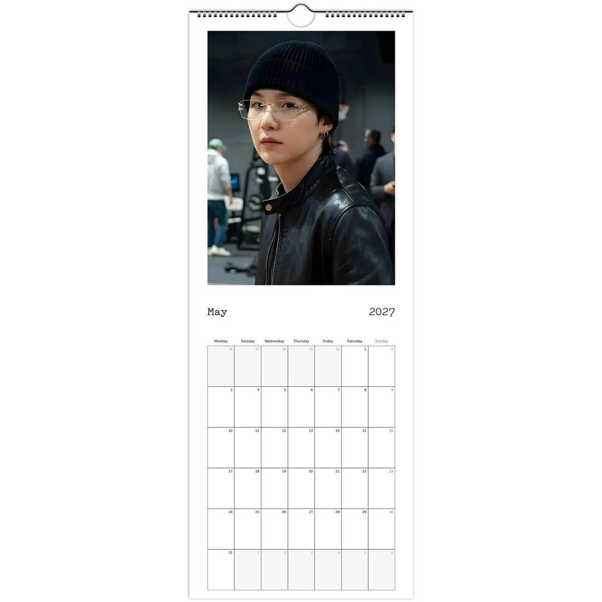 BTS Suga (Yoongi) calendar May portrait