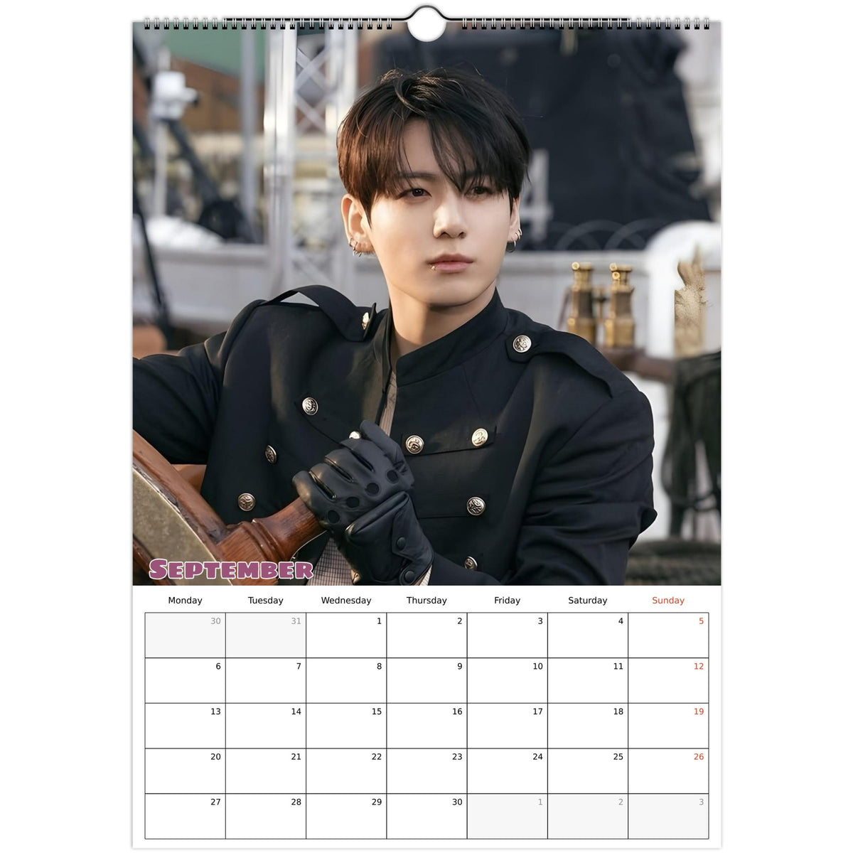 Jungkook Calendar 2027 September photo
