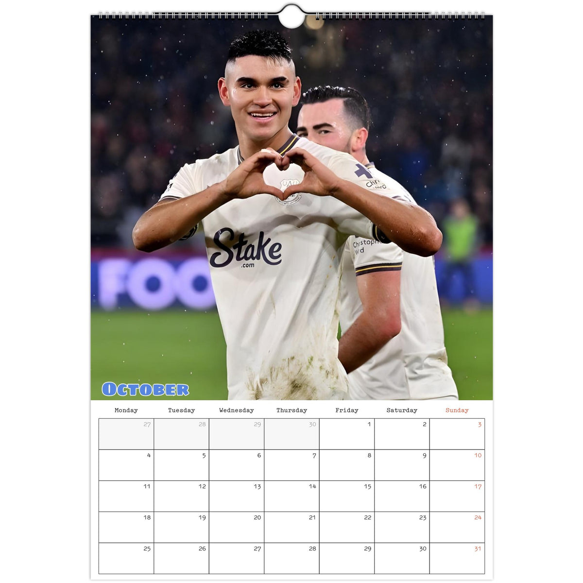 October Everton Calendar photo