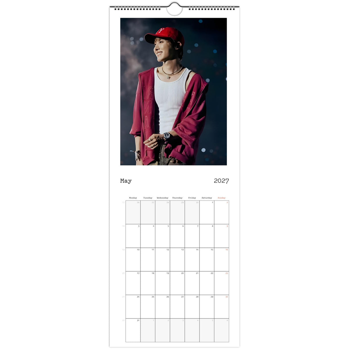 BTS J‑Hope Calendar 2027 May 