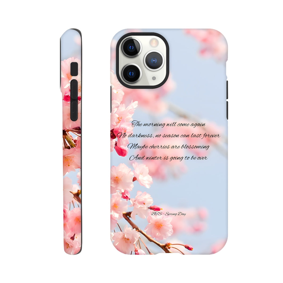 Soft pastel BTS inspired iPhone case with Spring Day vibe