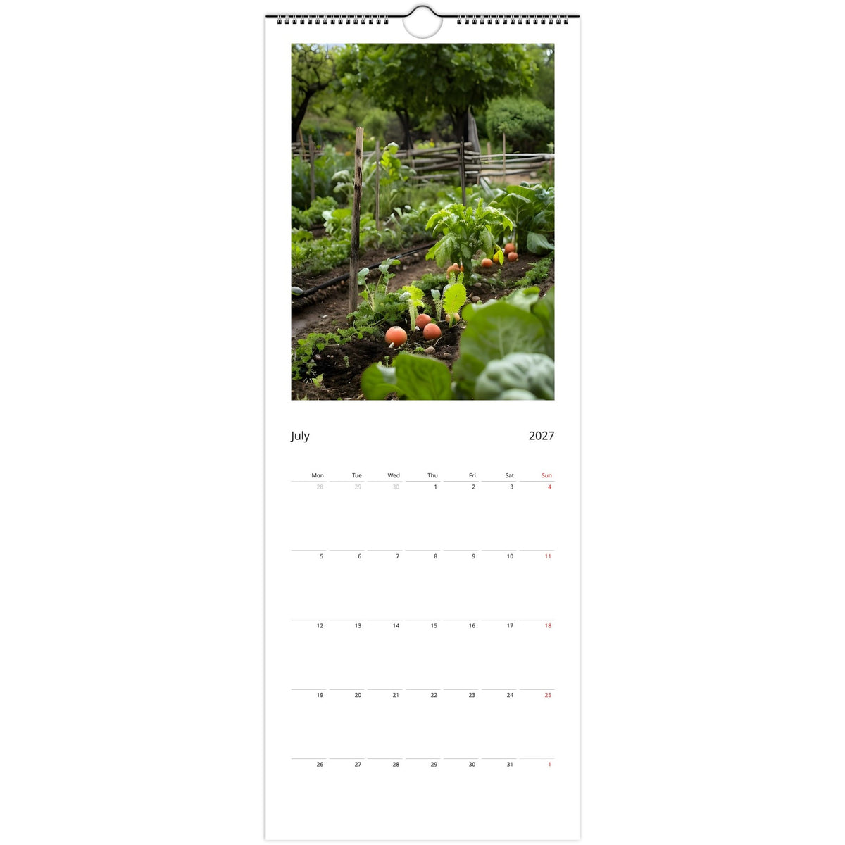 Off‑Grid Living 2027 calendar July photo