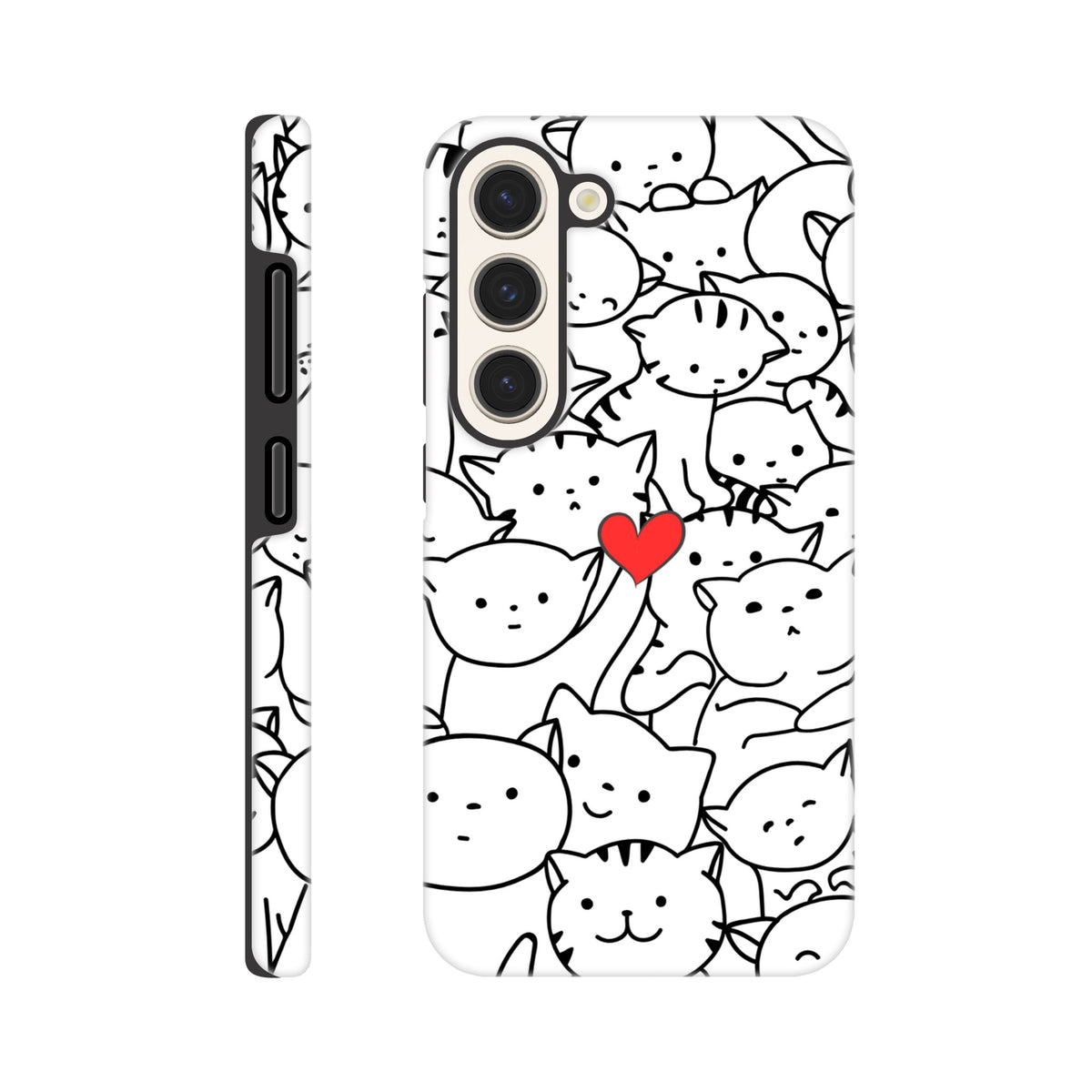Dual‑layer protective cat Samsung case