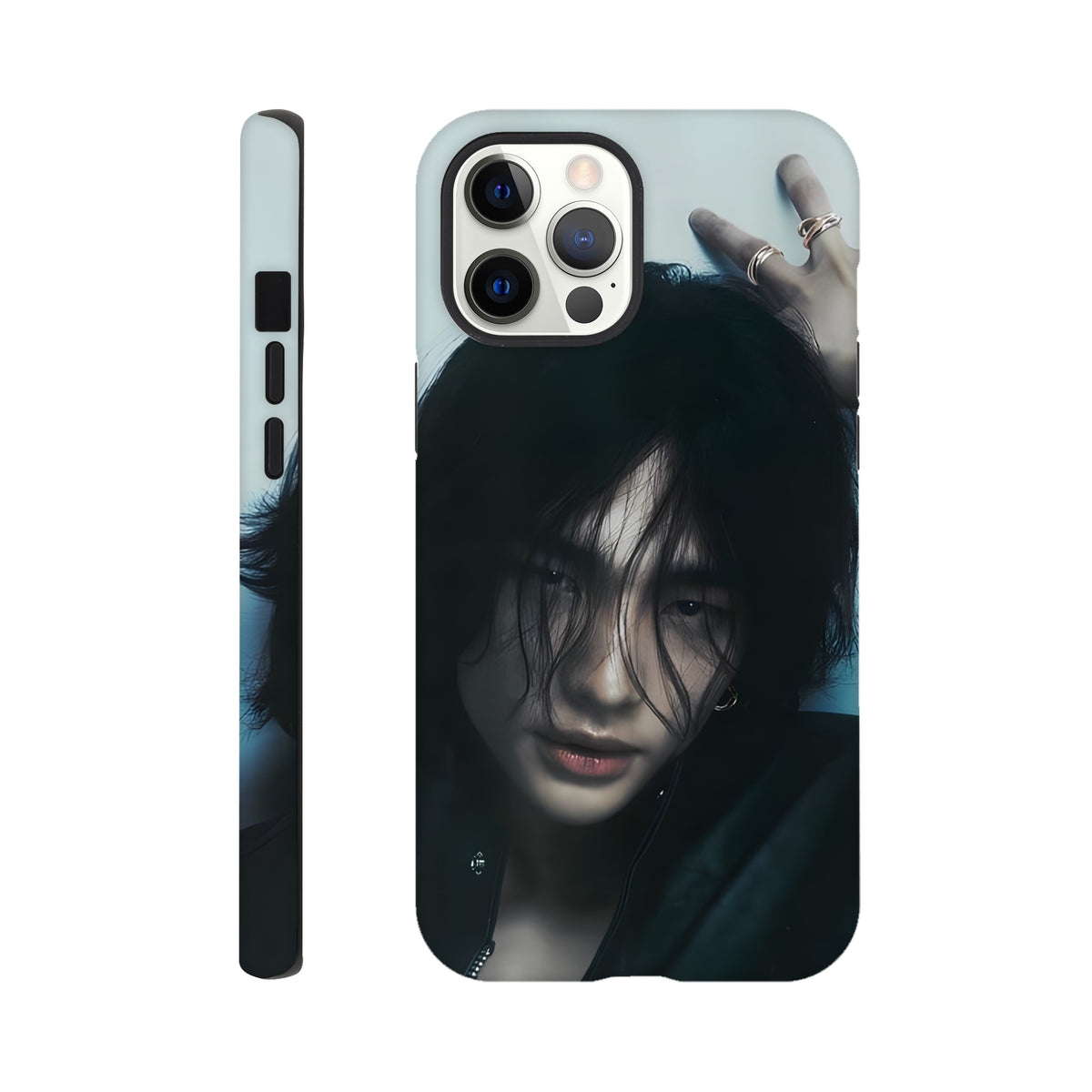 Hyunjin tough iPhone case for stylish K‑pop protection