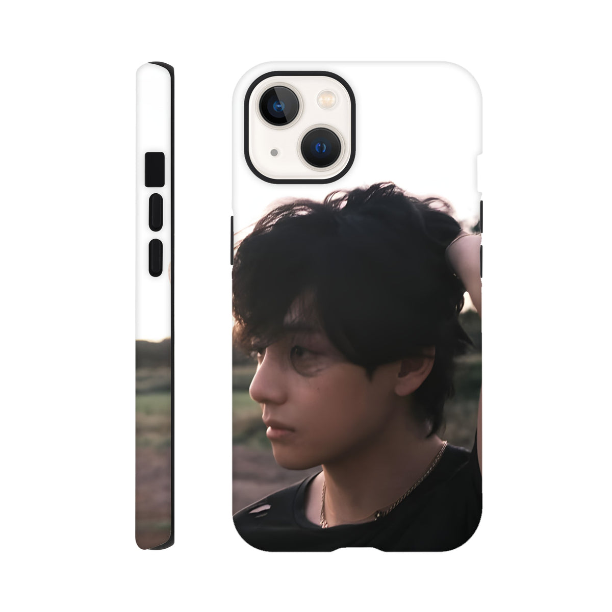 Dual‑layer Taehyung iPhone cover with sleek design