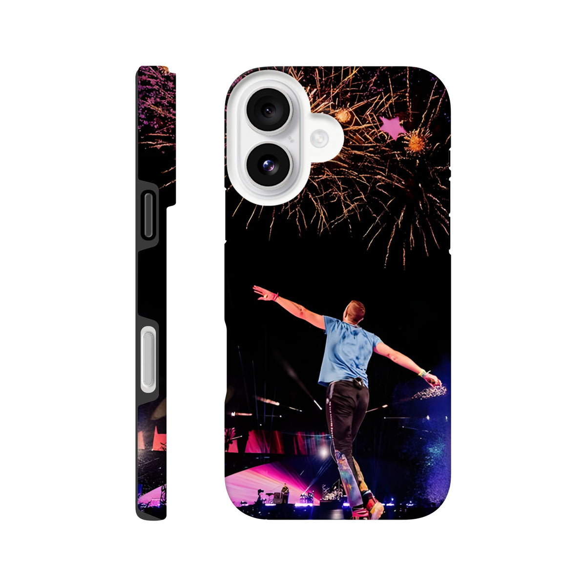 Shock‑absorbing iPhone case featuring Chris Martin
