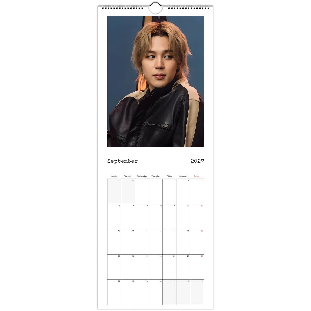 BTS Jimin Calendar September portrait
