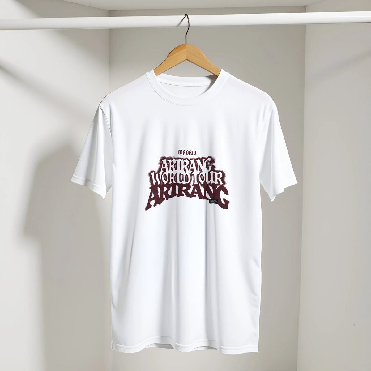 BTS white cotton t‑shirt sizes S–XL