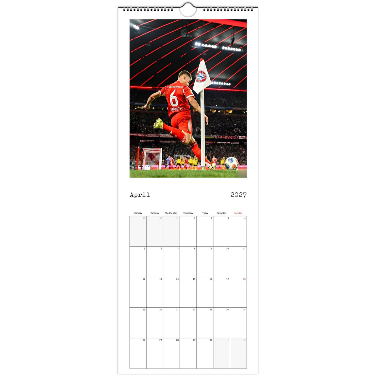 Bayern Munich Calendar 2027 April photo