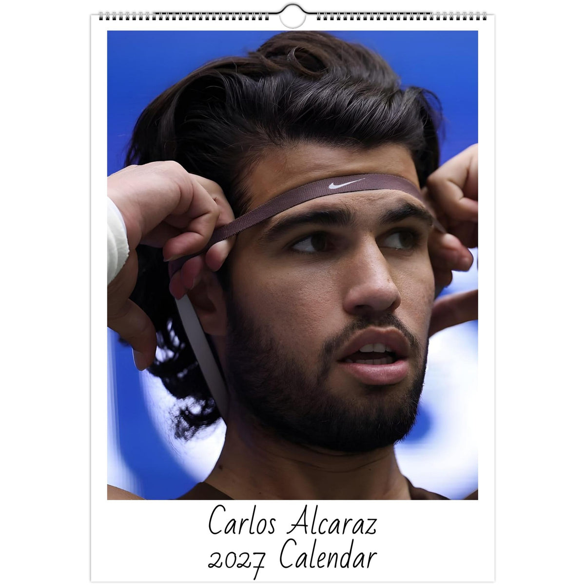 Carlos Alcaraz 2027 A3 wall calendar cover