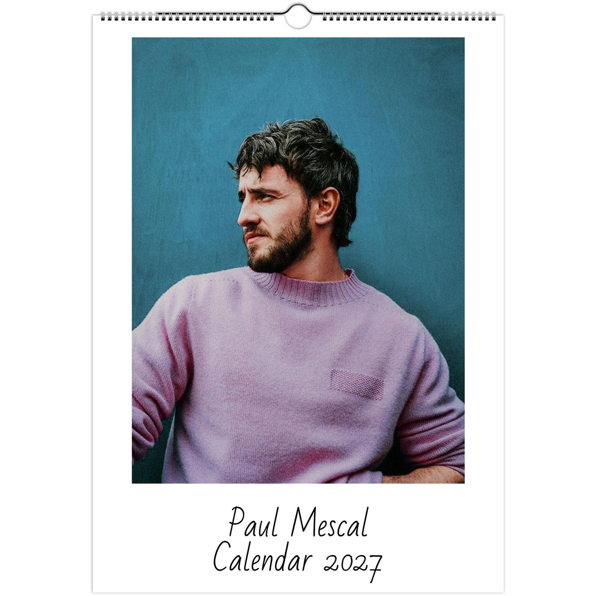 Paul Mescal 2027 A3 wall calendar cover