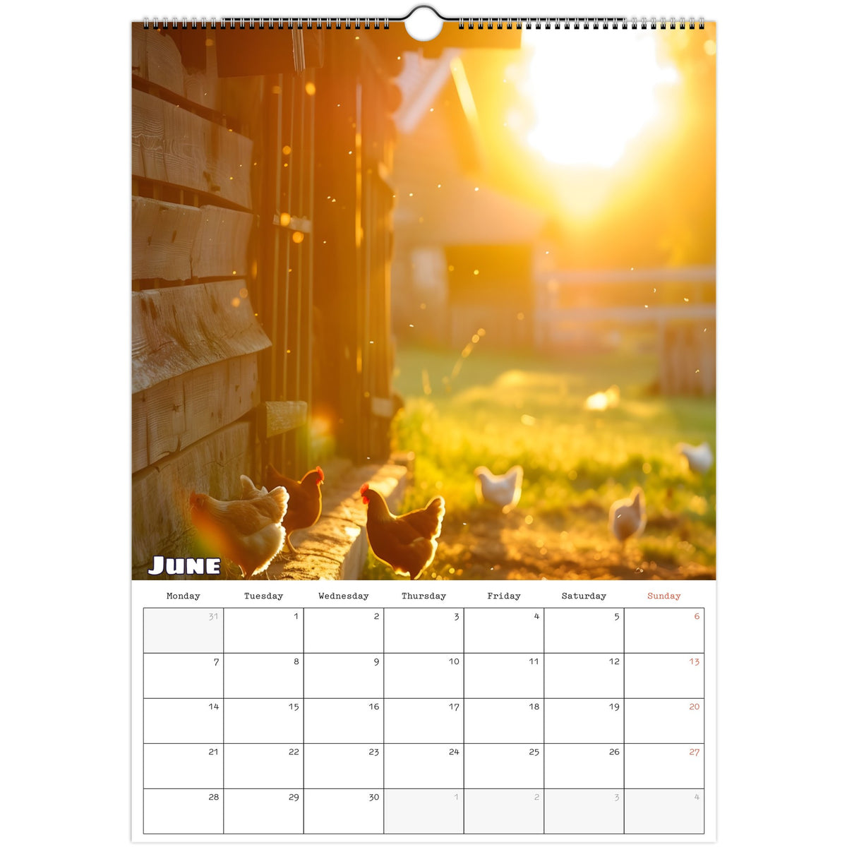 Off‑Grid Living 2027 calendar June photo