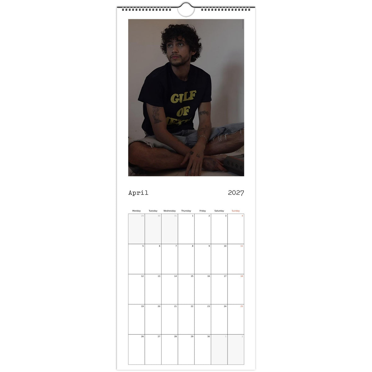 Dominic Fike calendar April photo