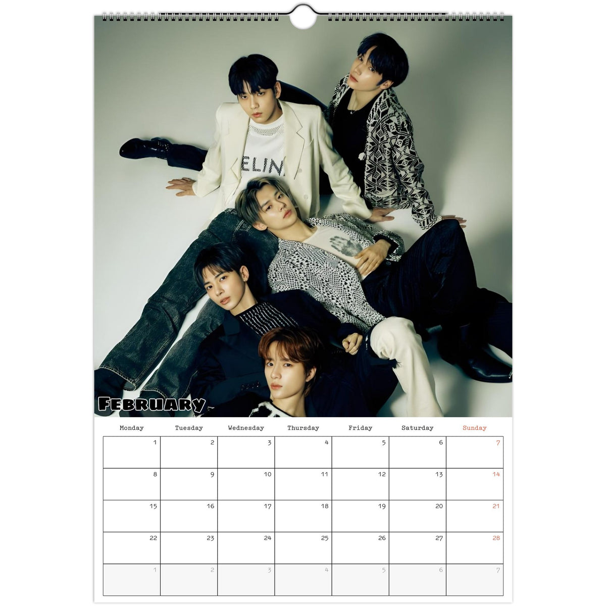 TXT calendar February 