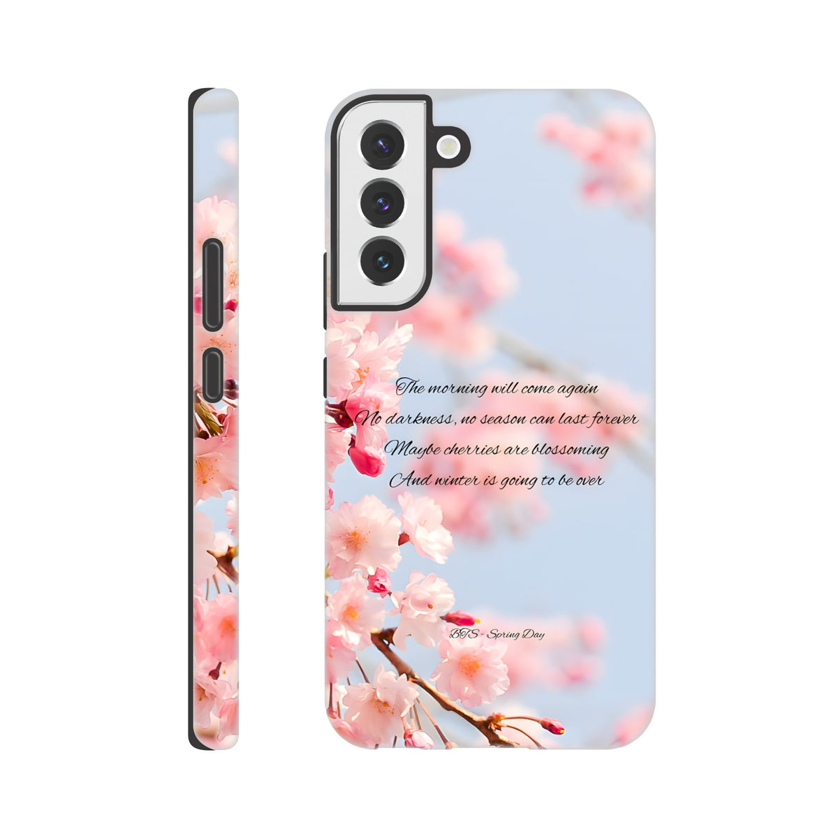 K‑pop BTS Samsung case featuring Spring Day inspired graphic