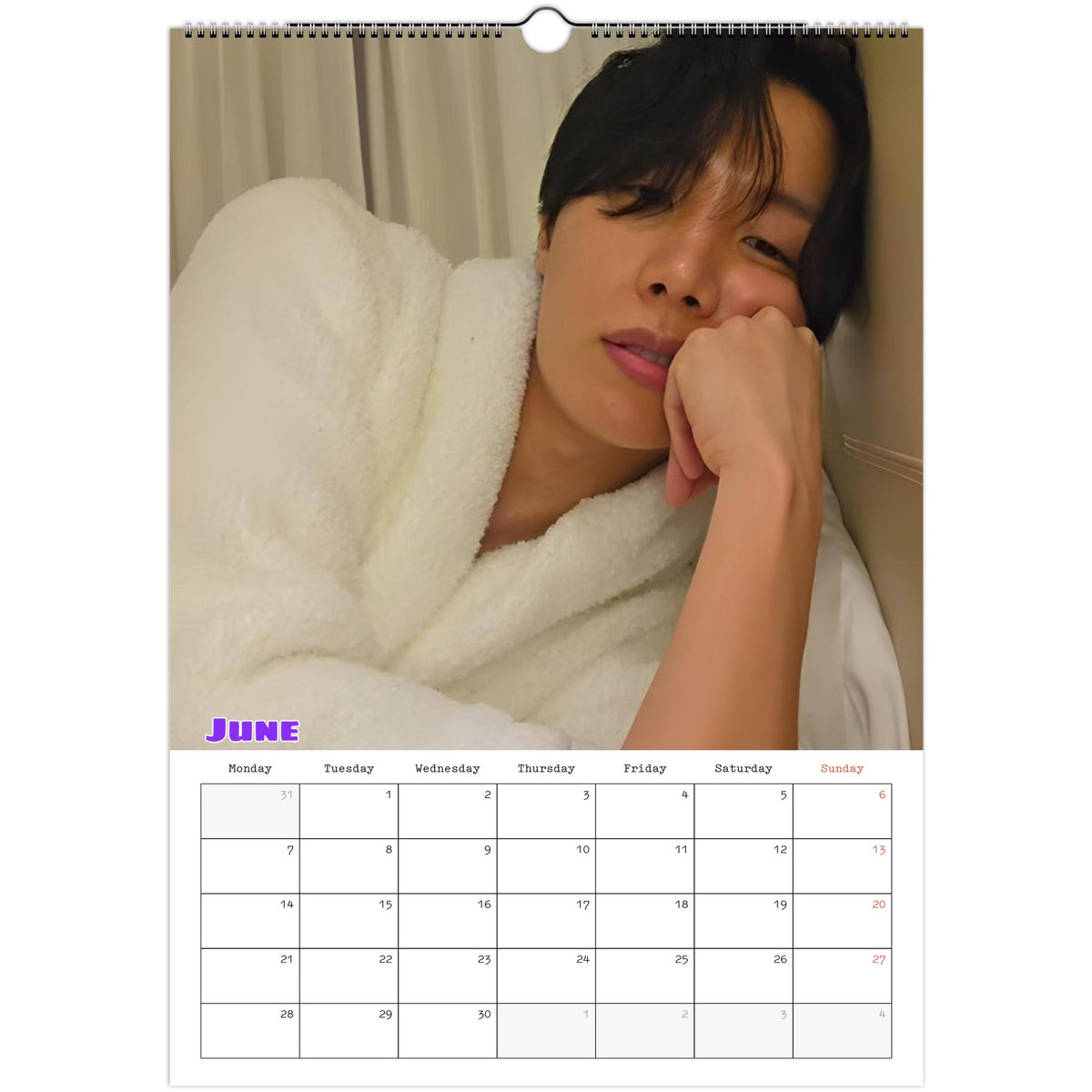 BTS J‑Hope Calendar June portrait