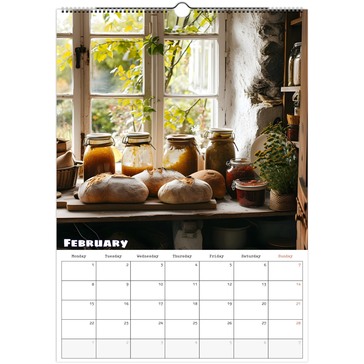 Off‑Grid Living 2027 calendar February photo