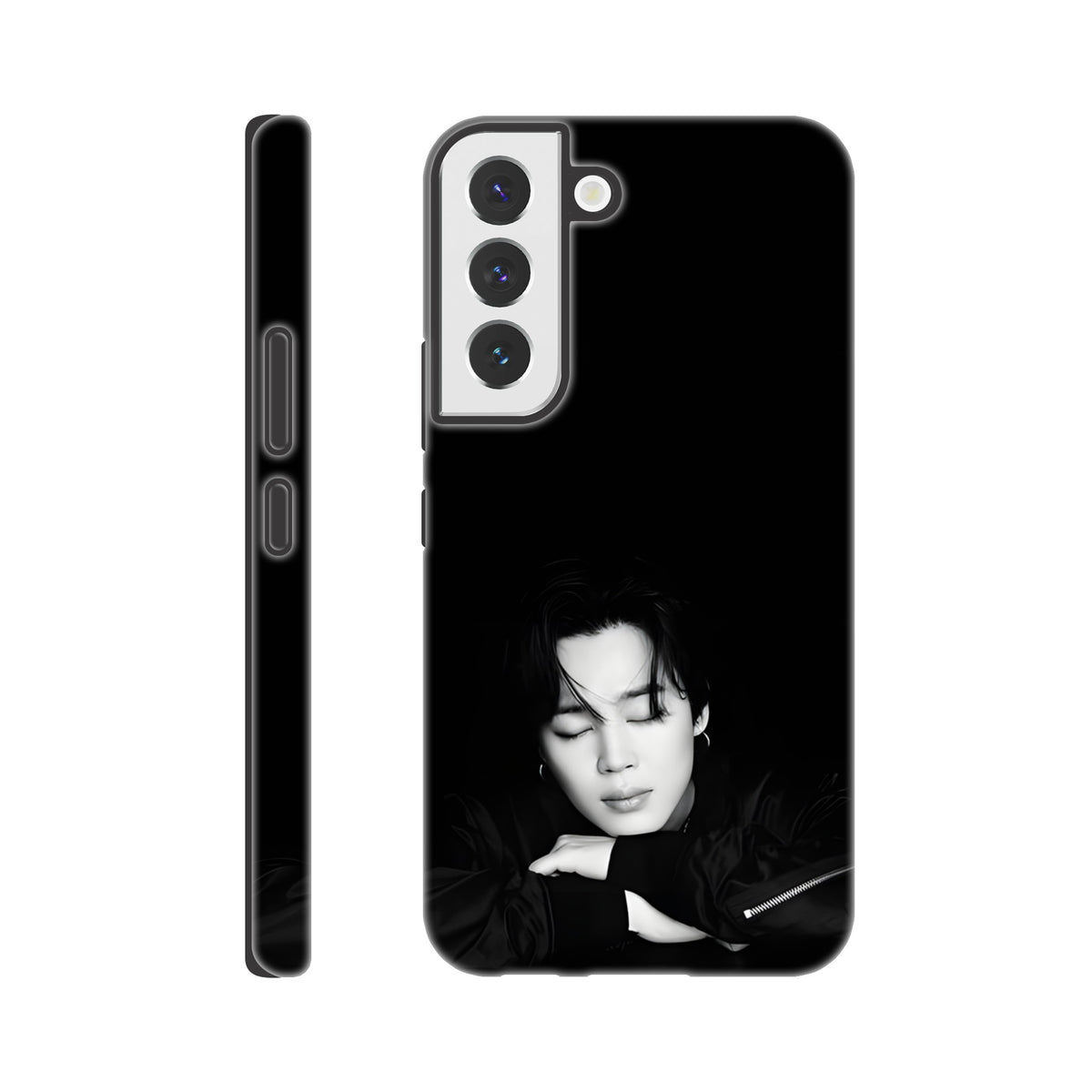 Samsung phone case with Jimin design and reinforced dual‑layer build