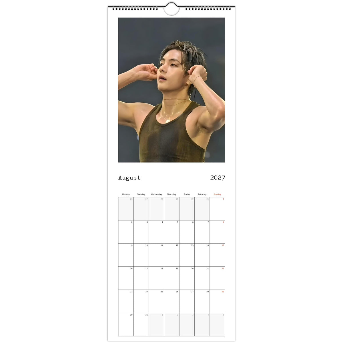 BTS V August ARIRANG Calendar 2027 photo