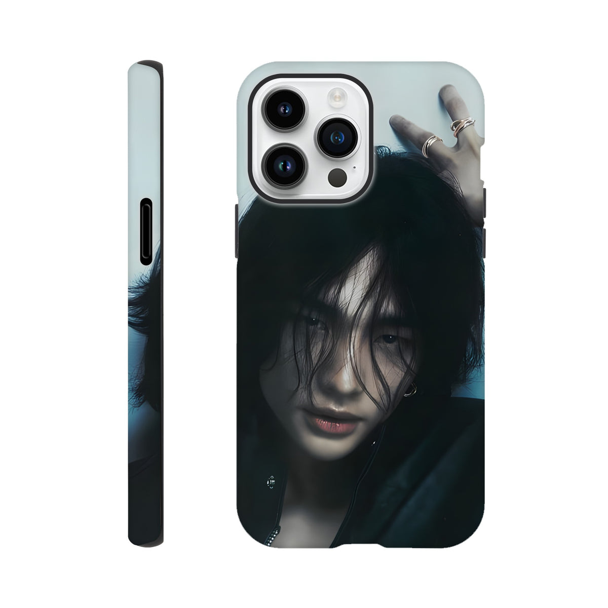Protective iPhone case with Hyunjin Stray Kids artwork