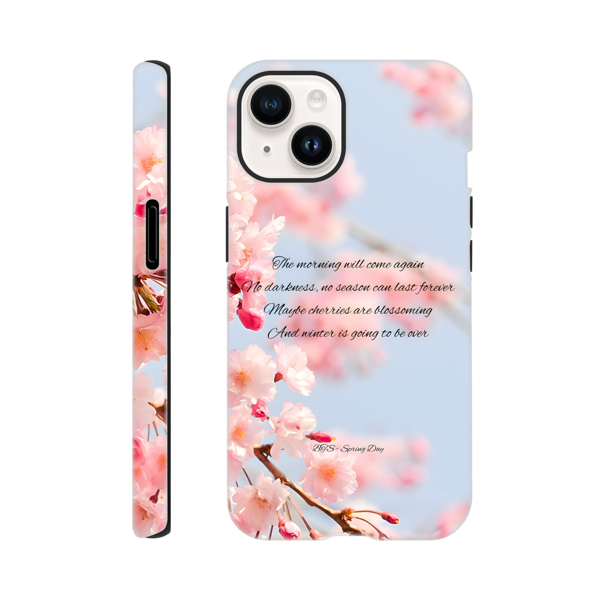 K‑pop themed iPhone tough case with Spring Day concept art