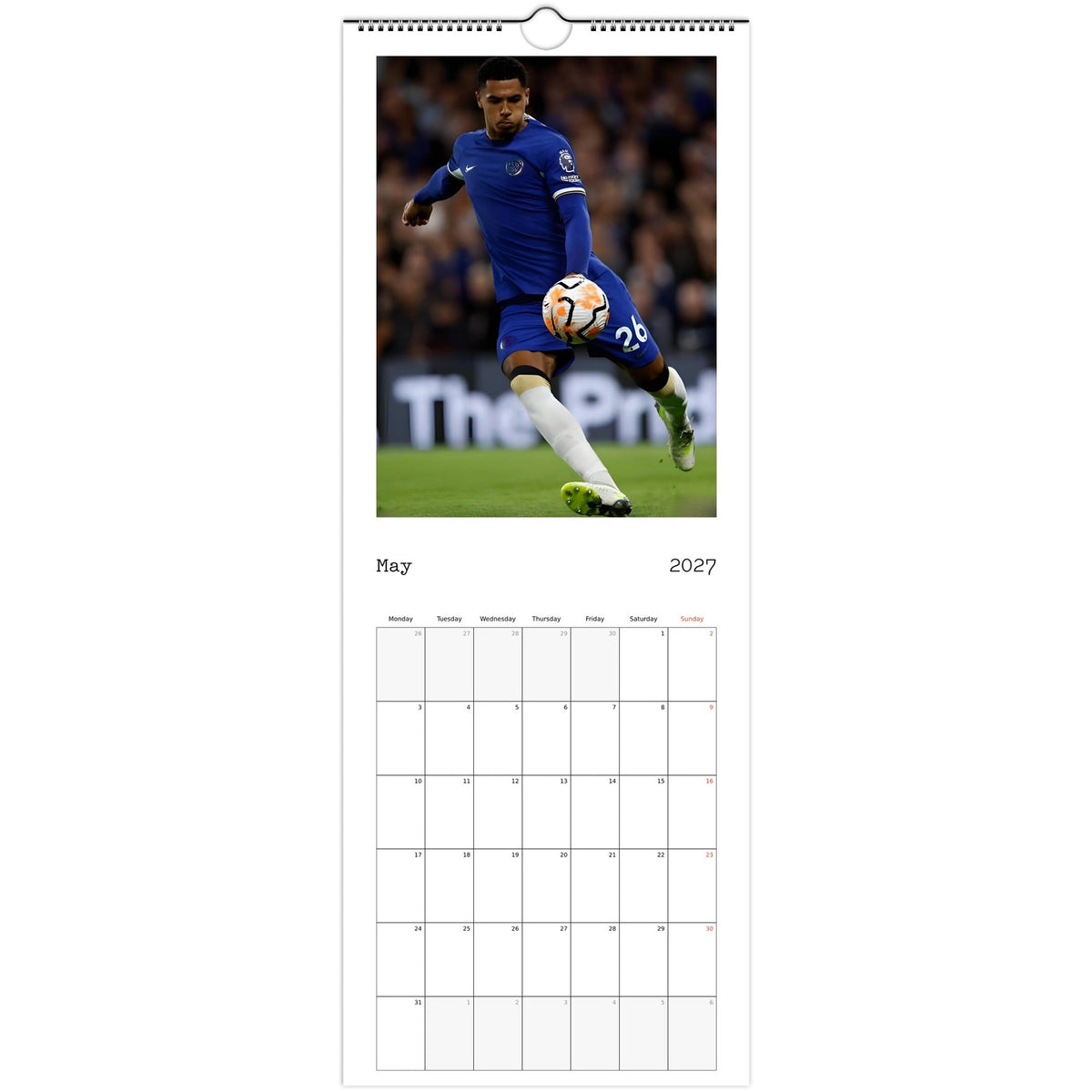 Chelsea Calendar 2027 May photo