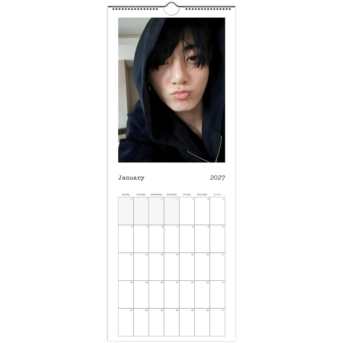 Jungkook Calendar 2027 January photo