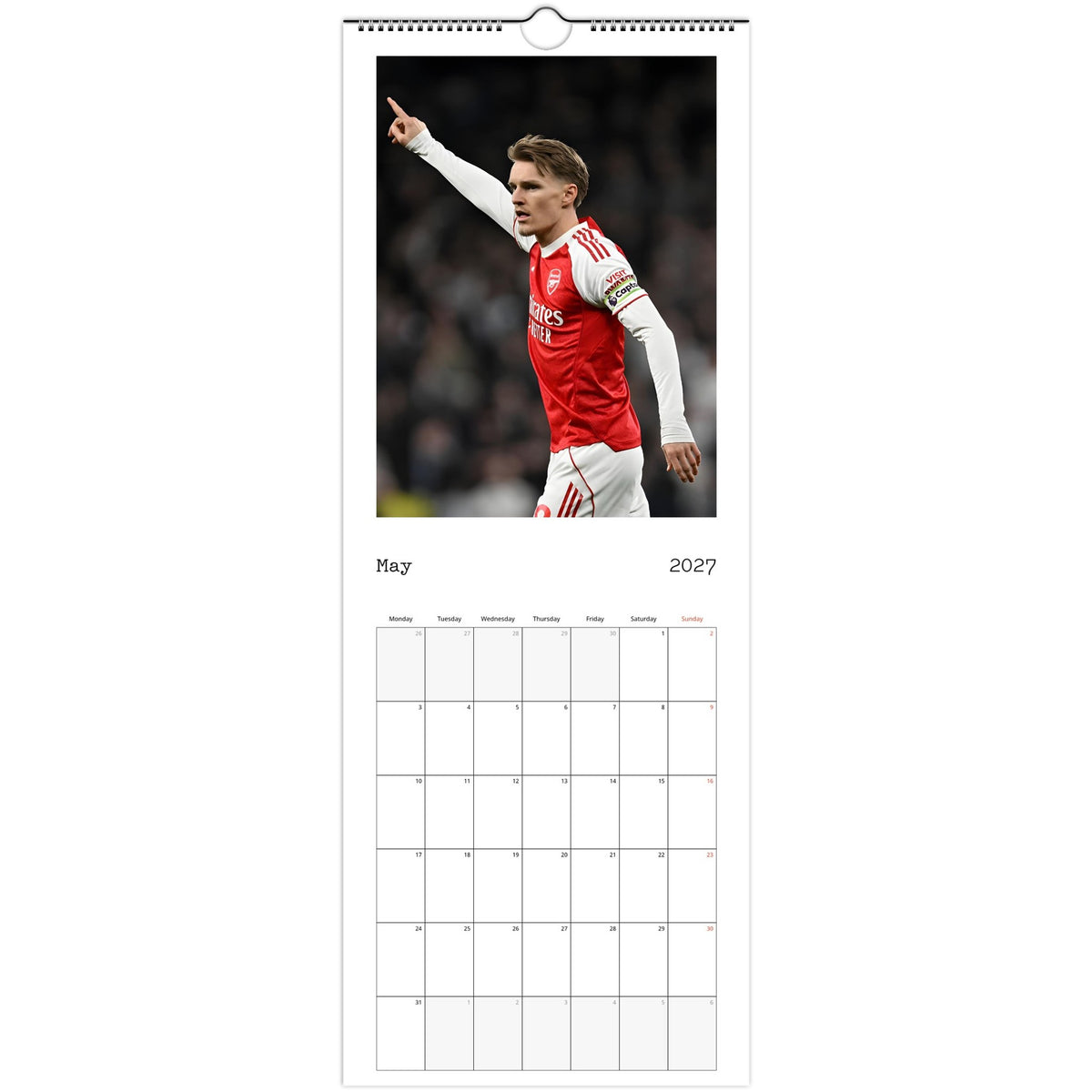 Arsenal Calendar May page