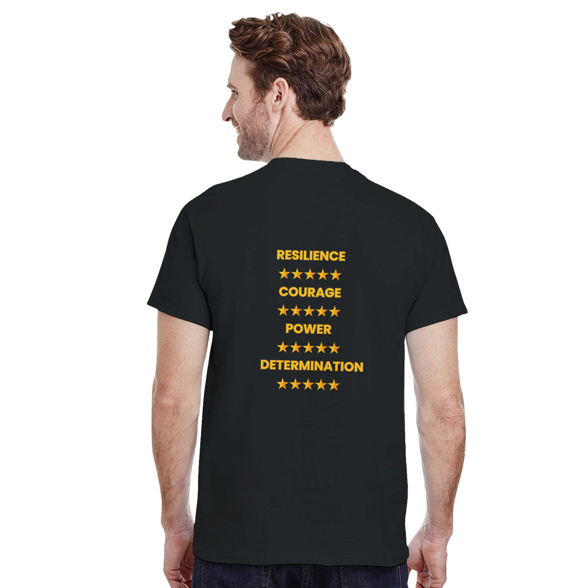 Inspirational strength T‑shirt with bold positive mindset design