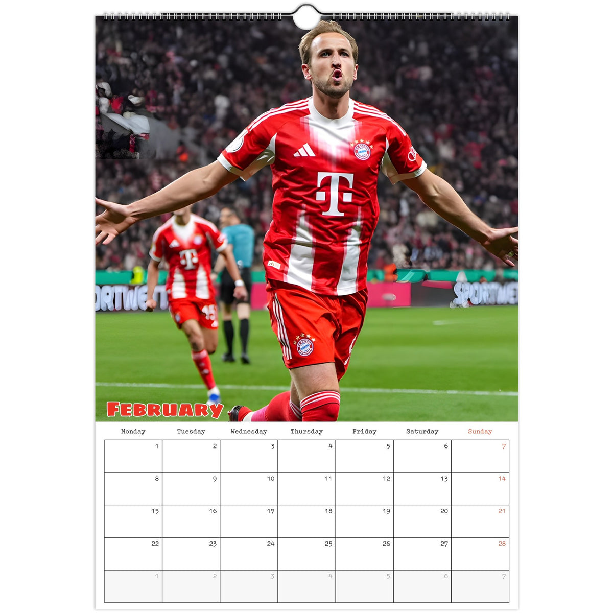 Bayern  Munich Calendar 2027 February photo