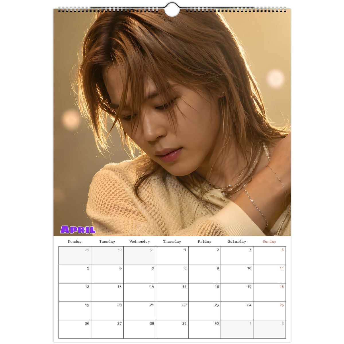 BTS Jimin Calendar April portrait