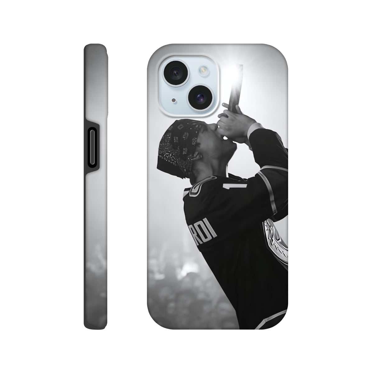 Protective iPhone case with The Kid LAROI themed artwork