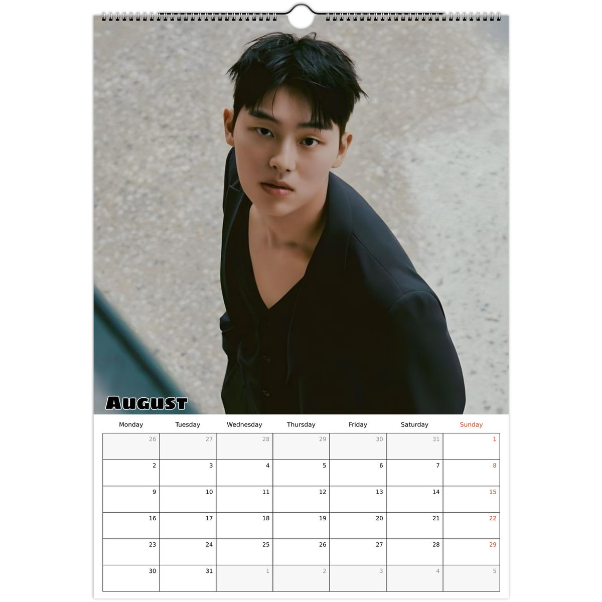 Choi Hyun‑wook calendar August photo