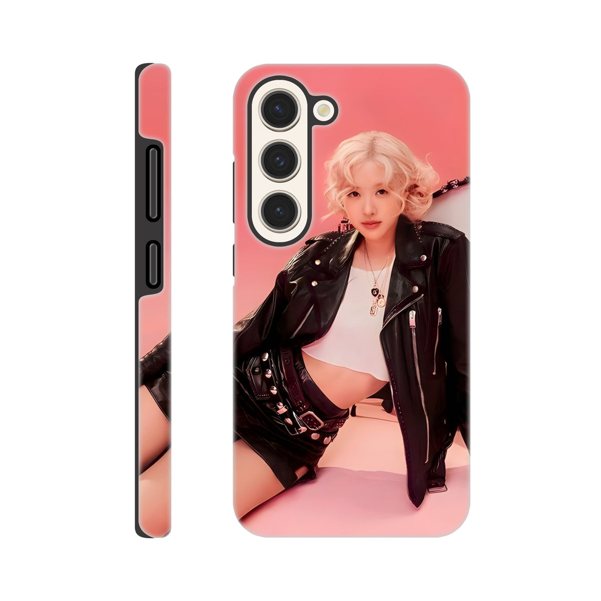 Dual‑layer Rosé Samsung phone case offering strong drop protection