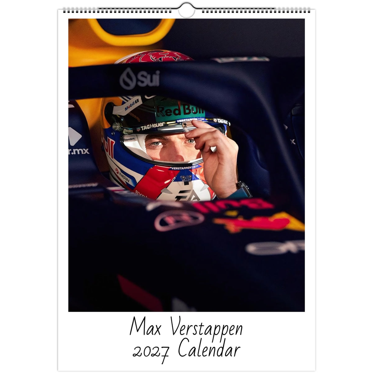 Max Verstappen 2027 calendar cover
